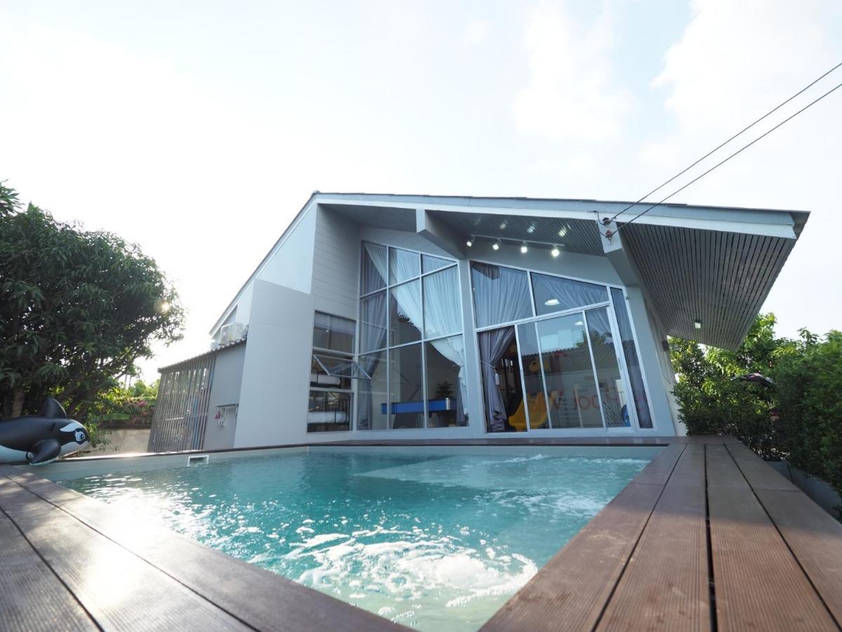 Pool Villa 3 Bedroom 10 Persons 5-Min To Tiger Zoo - Njoy Pool Villa Si Racha Bagian luar foto