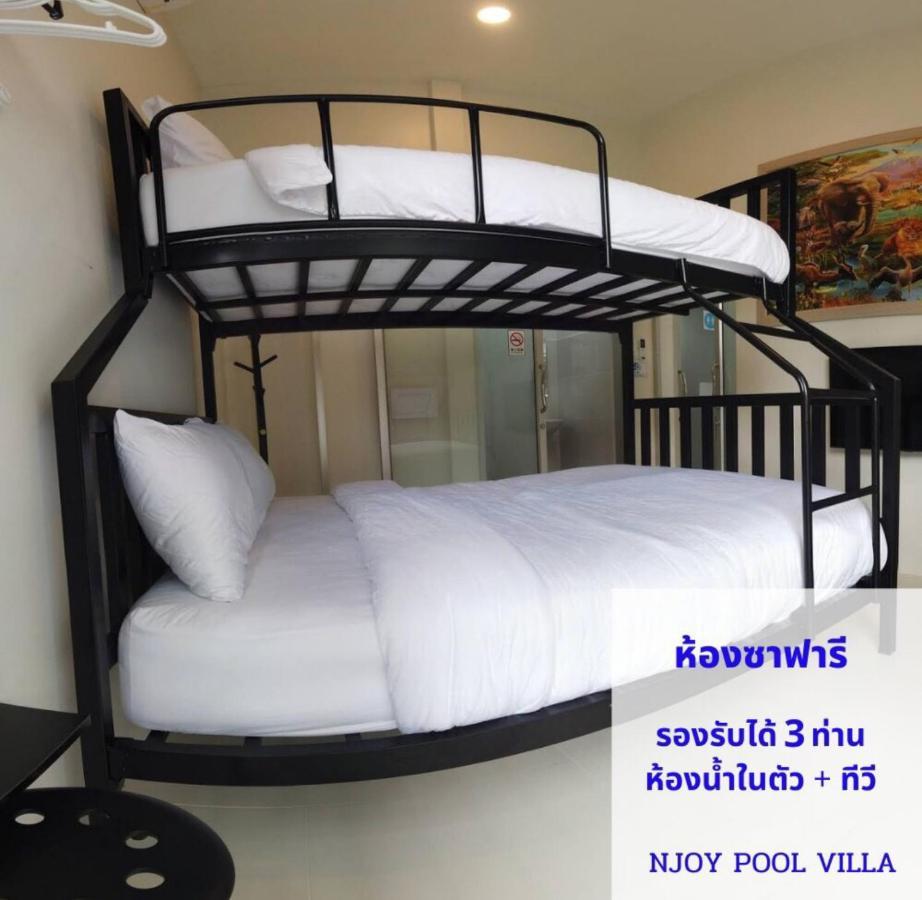 Pool Villa 3 Bedroom 10 Persons 5-Min To Tiger Zoo - Njoy Pool Villa Si Racha Bagian luar foto